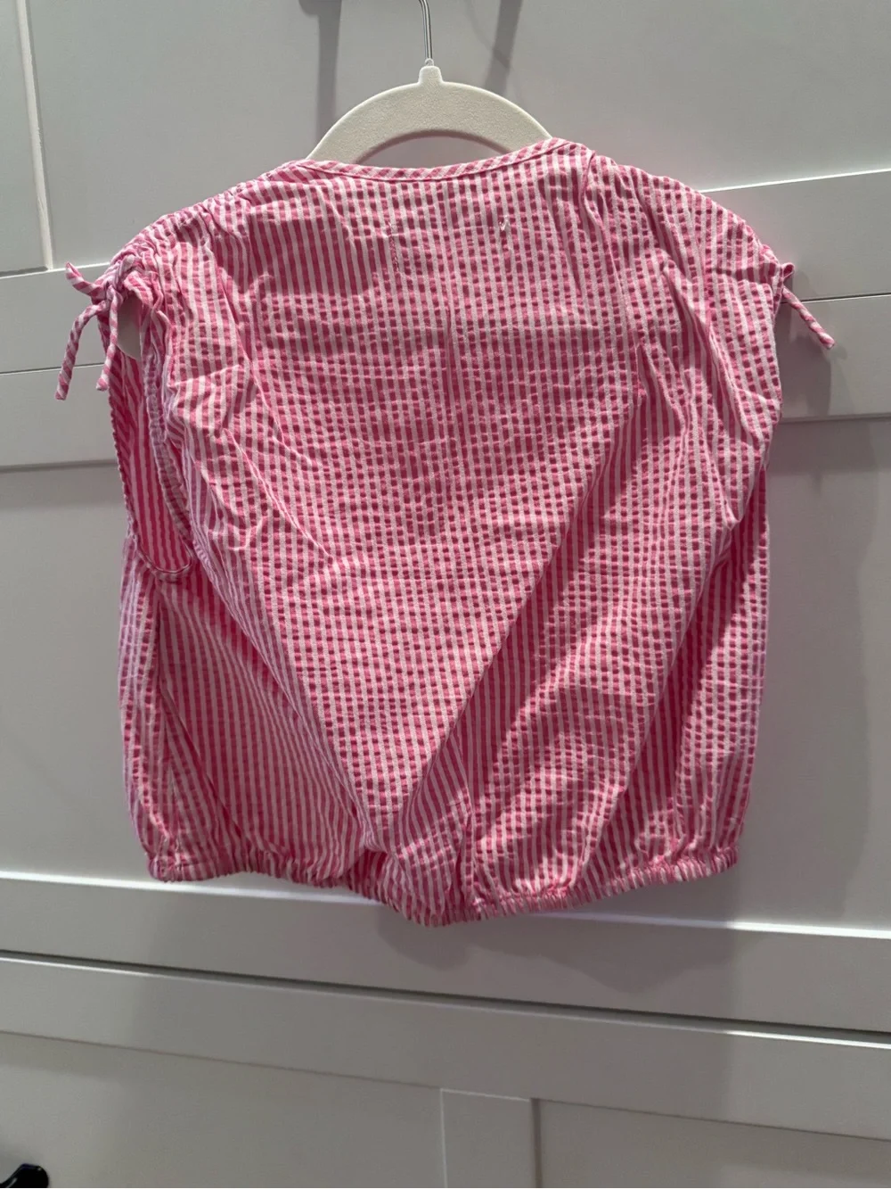 ZARA Pink Striped Button-Front Top
